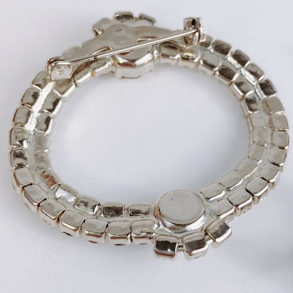 VTG Lot Of 6 Brooches Mid Century Rhinestone Silver Tone 1950s 1960s - Picture 9 of 11